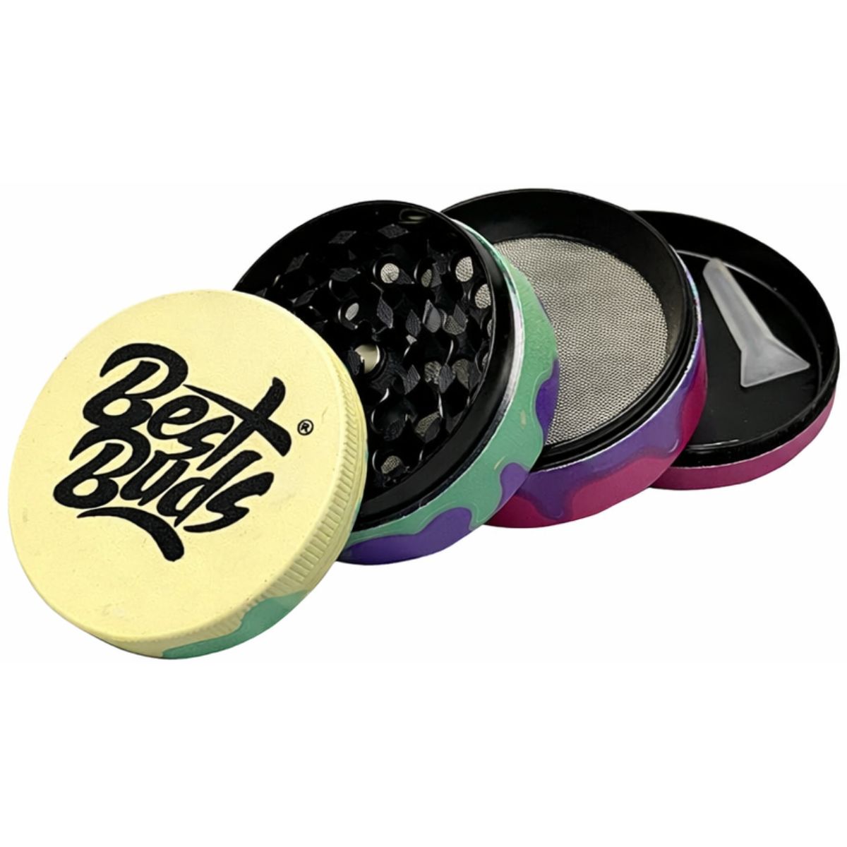 Best-Buds-Grinder-Gelato-4-Parts-50mm-Lemon-Berries-Cone - Delar